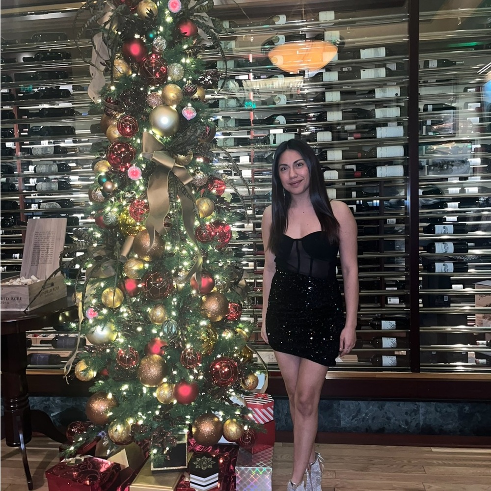 Elegant Gold and Red Holiday Tree